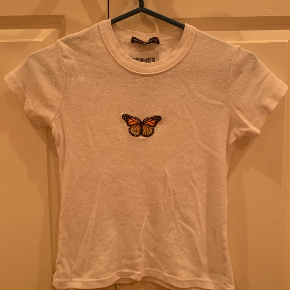 Brandy Melville Butterfly Crop Top